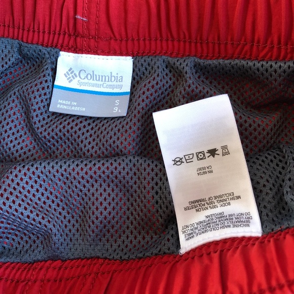 🆕 Columbia Swim Running Shorts Small Red UPF50 Men’s - Picture 3 of 16